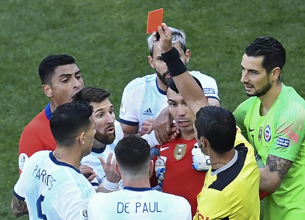 Messi vio la roja en el partido por el tercer puesto de la Copa América Brasil 2019