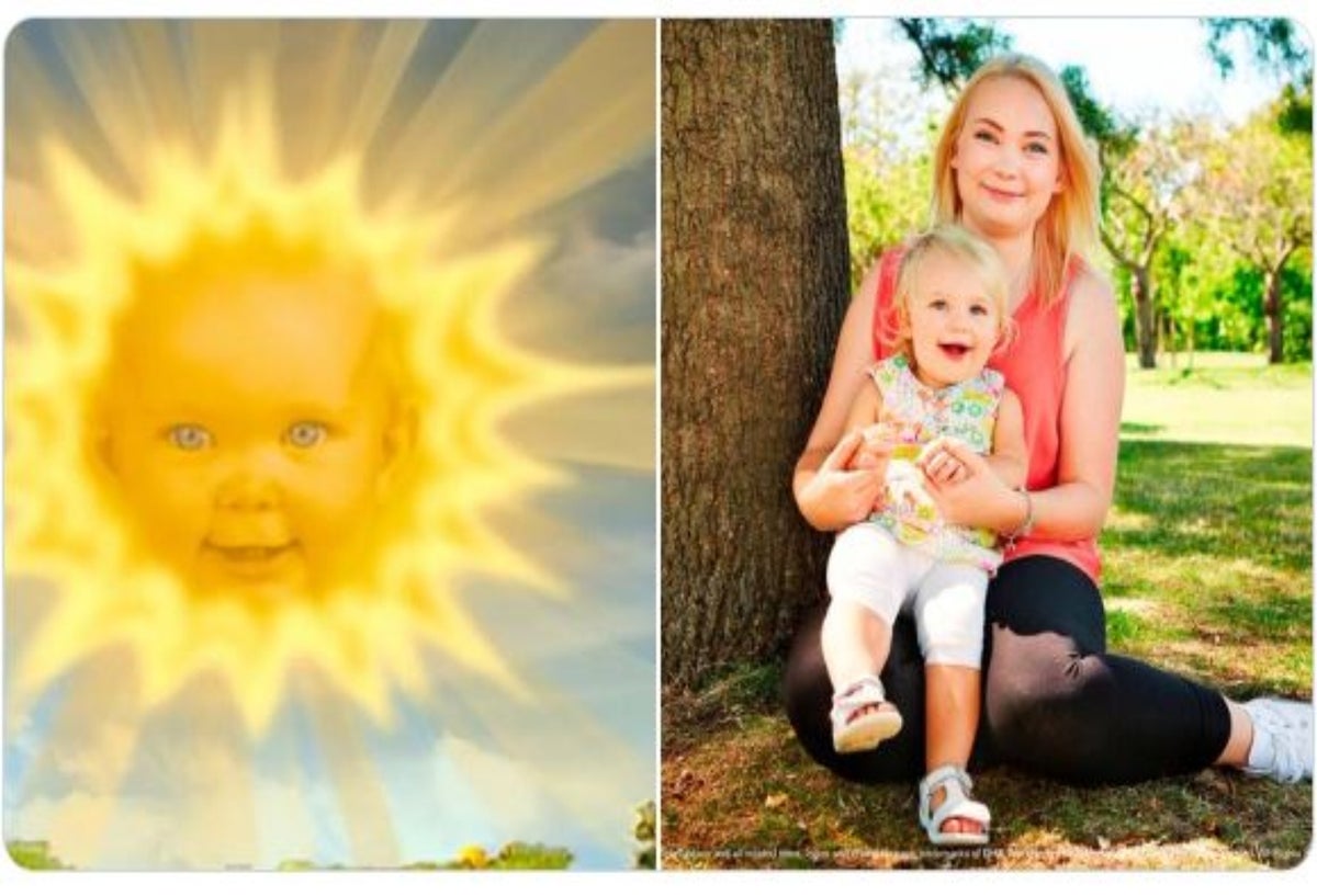 La verdad detrás de la foto de la bebé sol de los Teletubbies