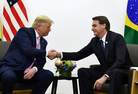 Donald Trump, presidente de EE. UU., y Jair Bolsonaro, presidente de Brasil.