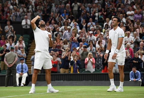 Juan Sebastián Cabal y Robert Farah en el All England Club de Londres