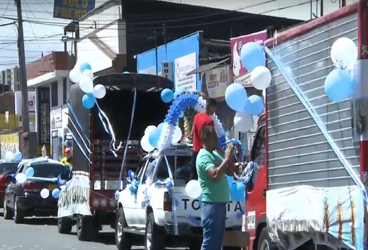 Caravana Día de la Virgen del Carmen, en Bogotá.