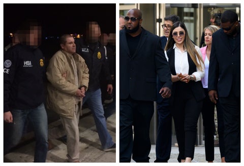 Chapo Guzmán y su esposa