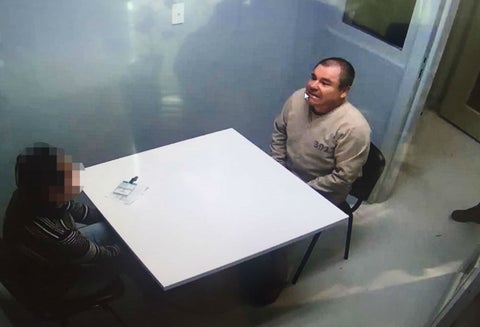 Chapo Guzmán antes de ser extraditado a Estados Unidos