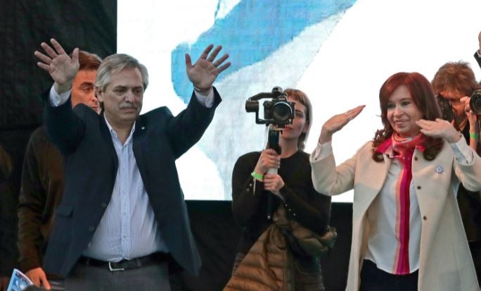 Cristina Fernández y Alberto Fernández
