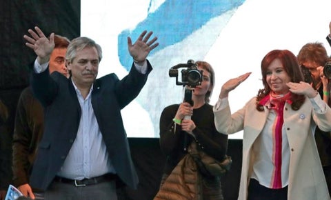 Cristina Fernández y Alberto Fernández