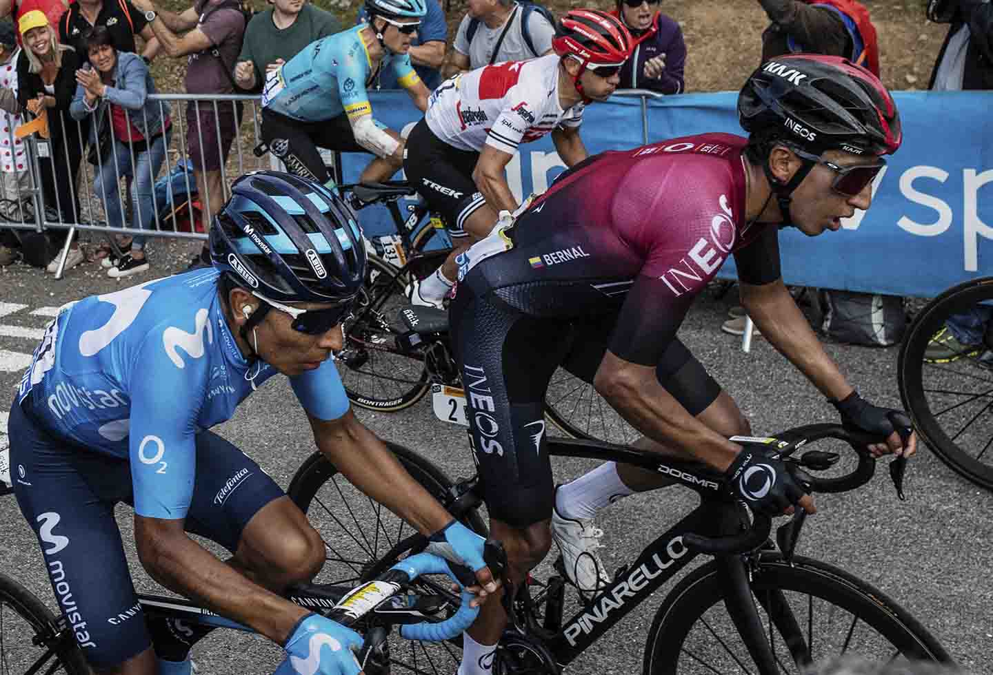 Egan Bernal y Nairo Quintana, ciclistas colombianos.