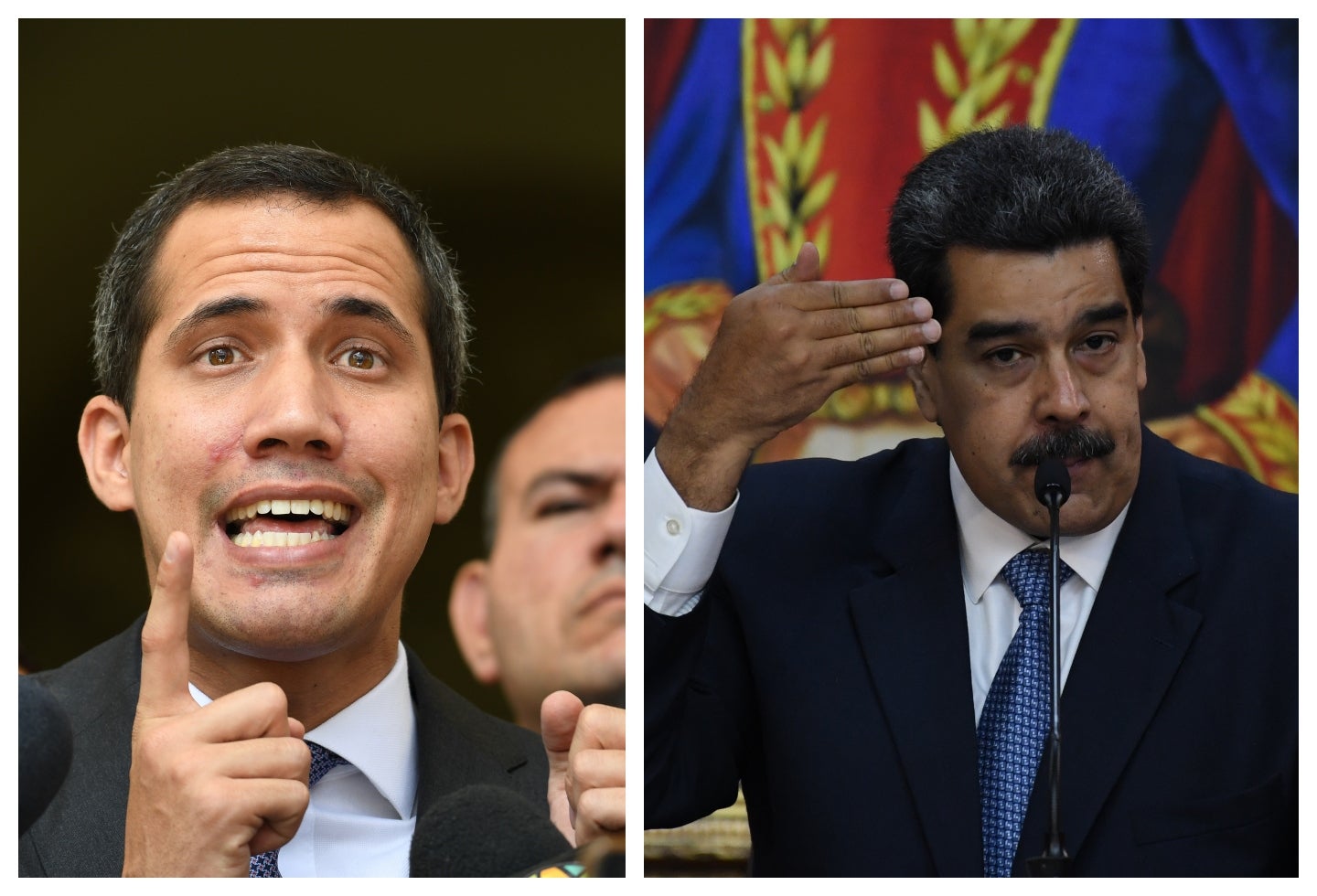 Juan Guaidó y Nicolás Maduro
