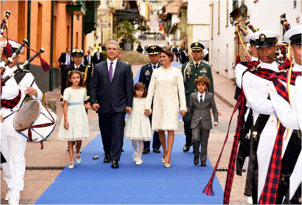 Iván Duque y su familia