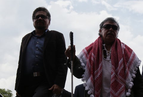 Iván Márquez y Jesús Santrich, integrantes del partido Farc