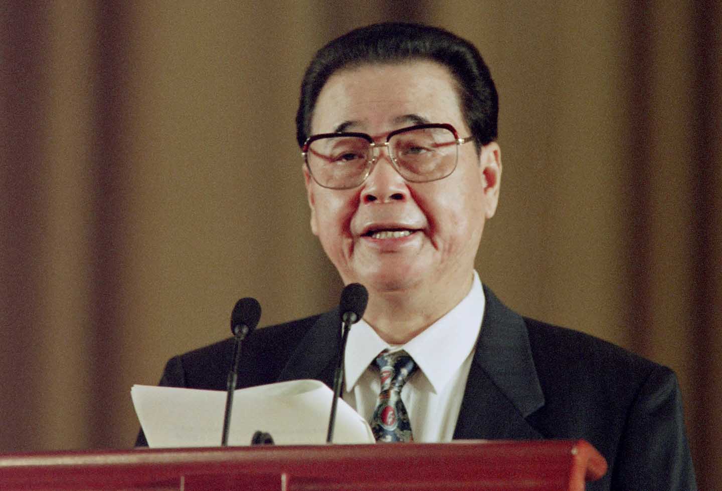Li Peng, ex primer ministro chino.