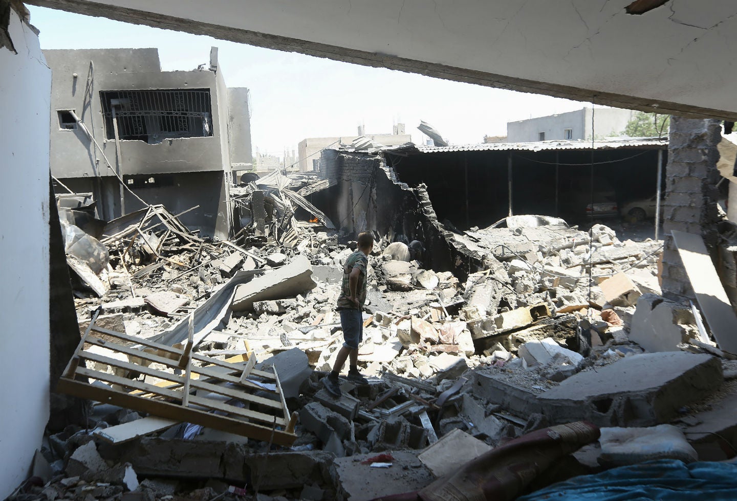 Bombardeo en Libia