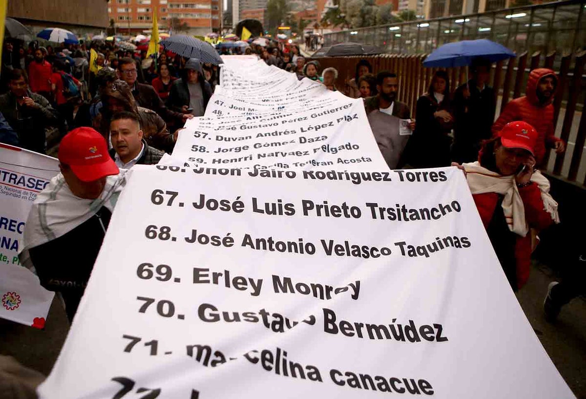 Marcha en pro de los líderes sociales
