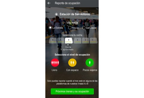 Imagen de la aplicación del Metro de Medellín