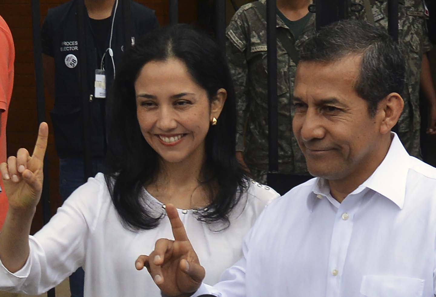 Nadine Heredia junto a su esposo Ollanta Humala.