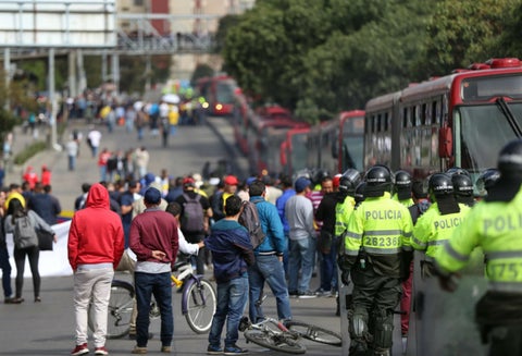 Paro de taxistas en Bogotá
