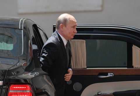 Vladimir Putin a su llegada al Vaticano