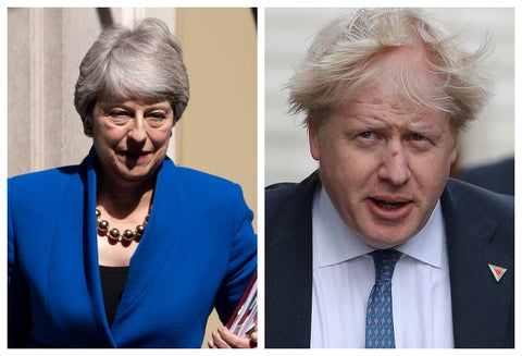 Theresa May y Boris Johnson