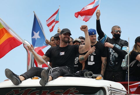 Ricky Martin encabezó las protestas en Puerto Rico.