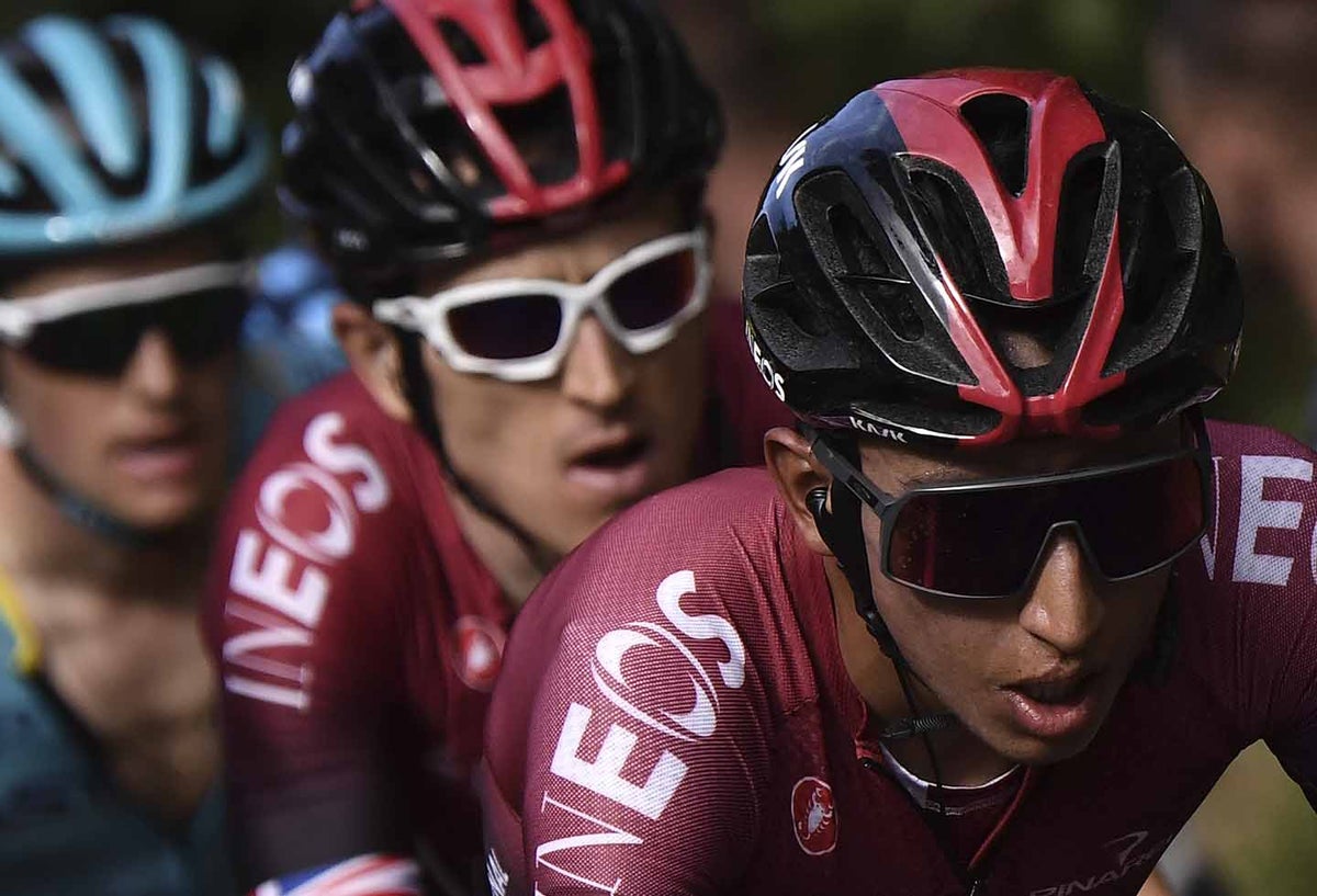 Geraint Thomas y Egan Bernal.