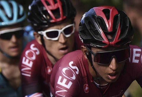 Egan Bernal y Geraint Thomas.