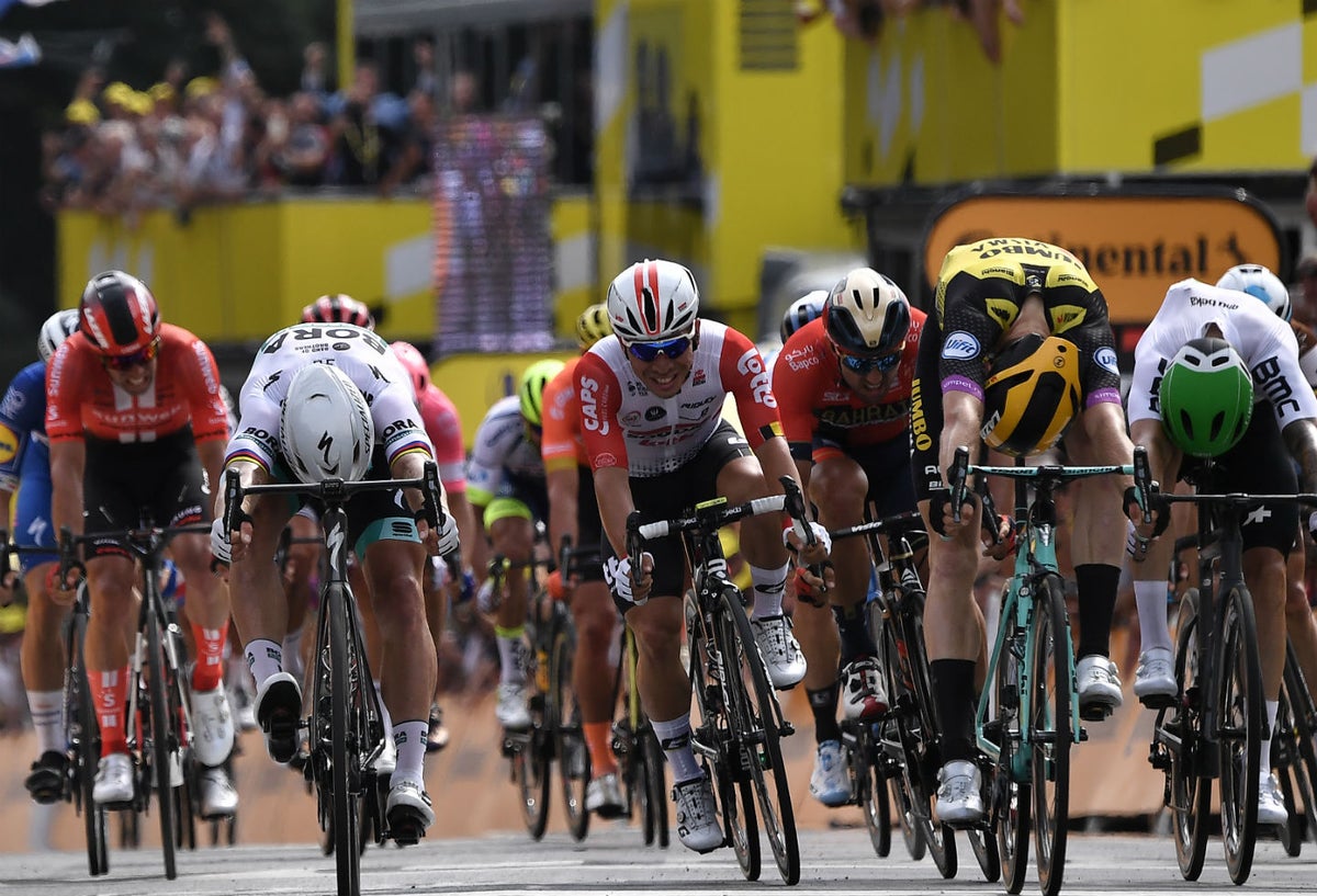 El cierre de la primera etapa del Tour de Francia