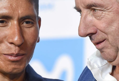 Nairo Quintana y Eusebio Unzué.