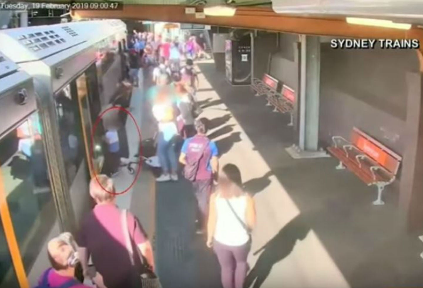 Niño cae a vía de tren en Sidney
