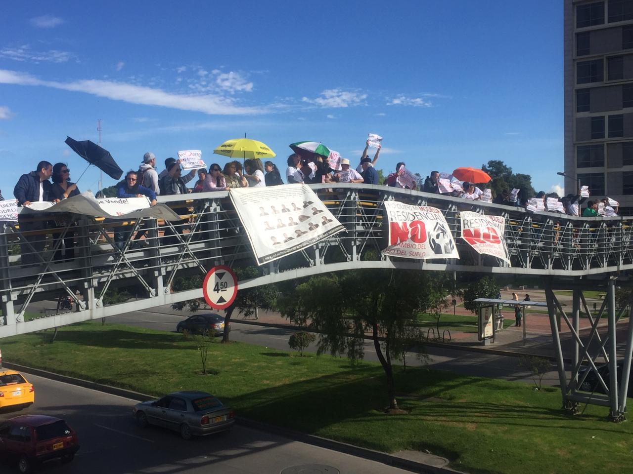 Protestas contra el POT en Bogotá.
