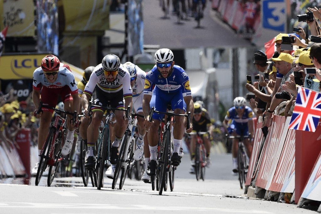 Fernando Gaviria y Marcel Kittel en el Tour de Francia 2018