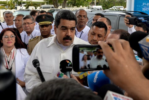 Nicolás Maduro ante la prensa