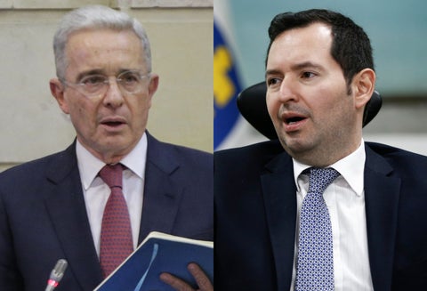 Álvaro Uribe y Jorge Perdomo