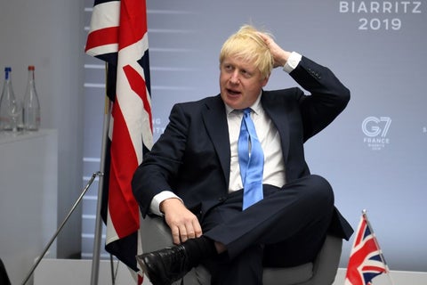 Boris Johnson en la cumbre del G7