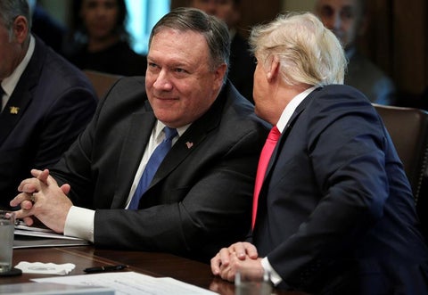 Donald Trump y Mike Pompeo