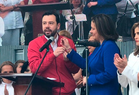 Carlos Fernando Galán y Ángela Garzón
