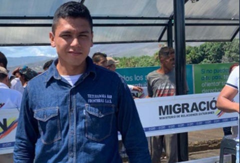 Jorge Iván Cetina, colombiano liberado en la zona de frontera.