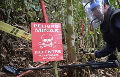 Foto referencia minas antipersonal.