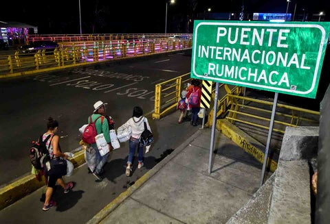 Puente internacional de Rumichaca.