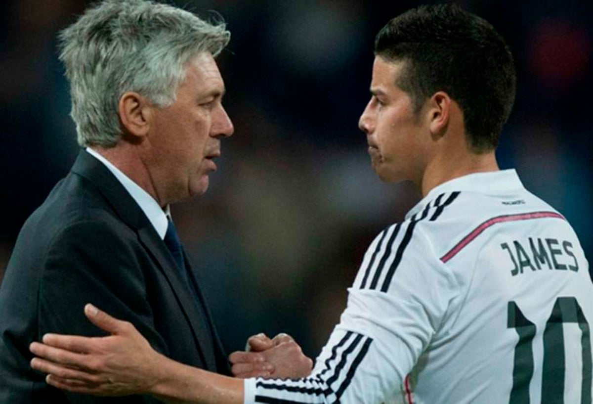James Rodríguez y Carló Ancelotti tienen una amistad
