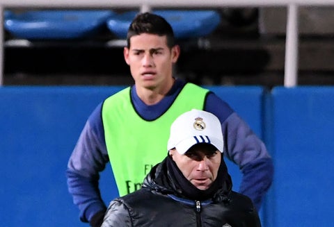James Rodríguez y Zinedine Zidane