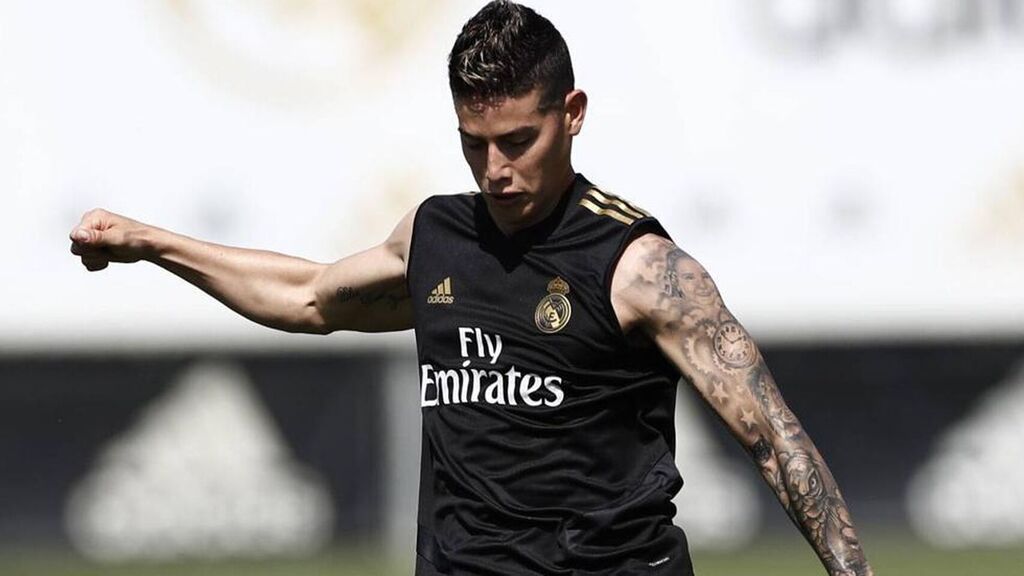 James Rodríguez entrenando con Real Madrid