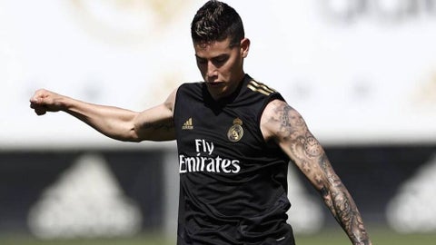 James Rodríguez entrenando con Real Madrid