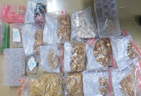 Oro y joyas incautadas