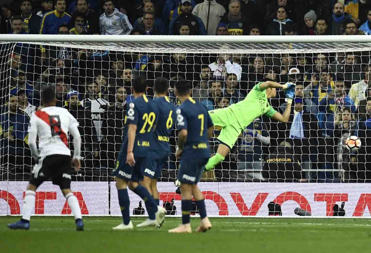 Juan Fernando Quintero, en la final de la Copa Libertadores contra Boca Juniors.