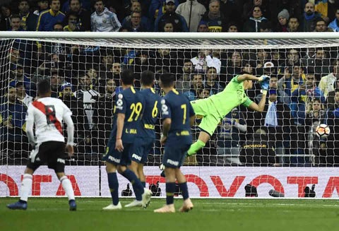 Juan Fernando Quintero, en la final de la Copa Libertadores contra Boca Juniors.