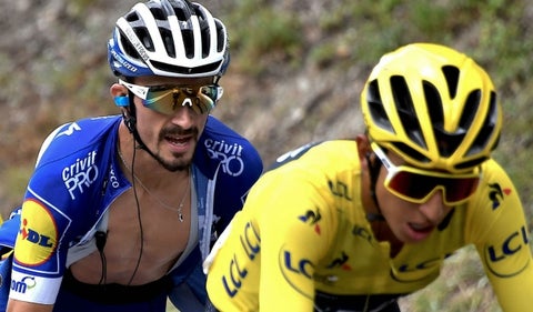 Julian Alaphilippe y Egan Bernal