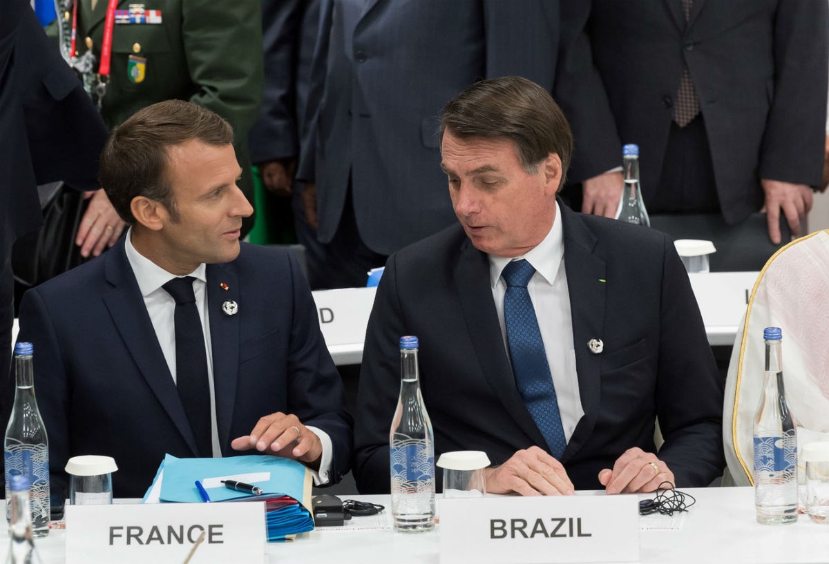 Emmanuel Macron y Jair Bolsonaro