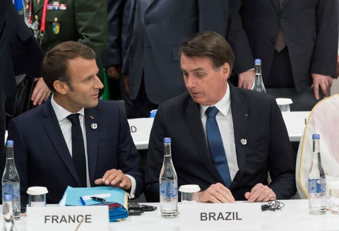 Emmanuel Macron y Jair Bolsonaro