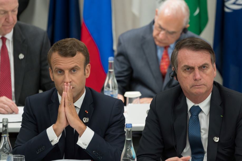 Emmanuel Macron y Jair Bolsonaro