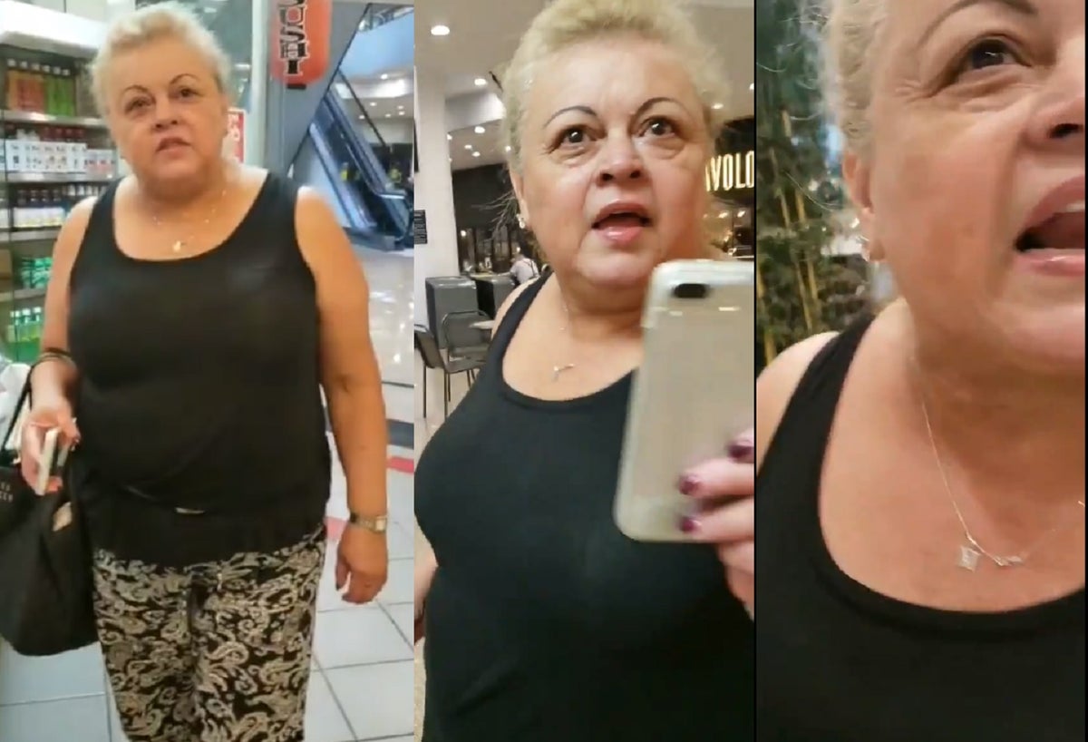 Mujer que increpa a Martín Santos