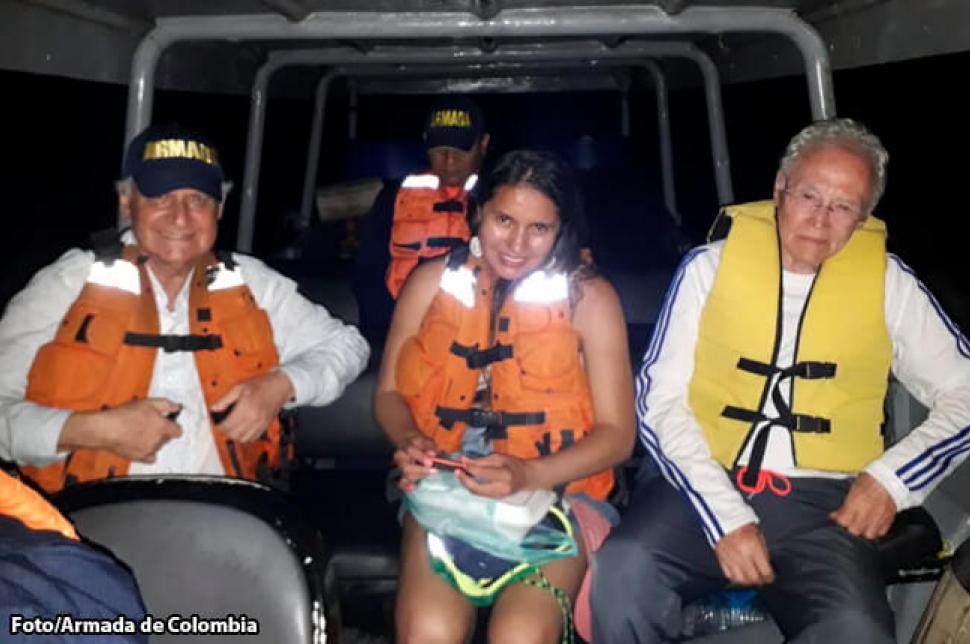 El científico colombiano estuvo varios minutos varado en el río amazonas.
